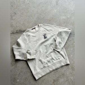 Louis Vuitton Cream Crewneck Sweatshirt with Small Chest Logo